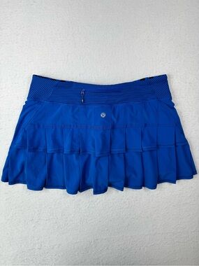 Lululemon Pace Setter Blue Ruffle Athletic Skort Size 8